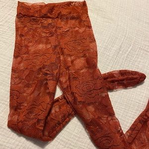 Sunflowers & Skulls “Rusty Rose” tights 24 months